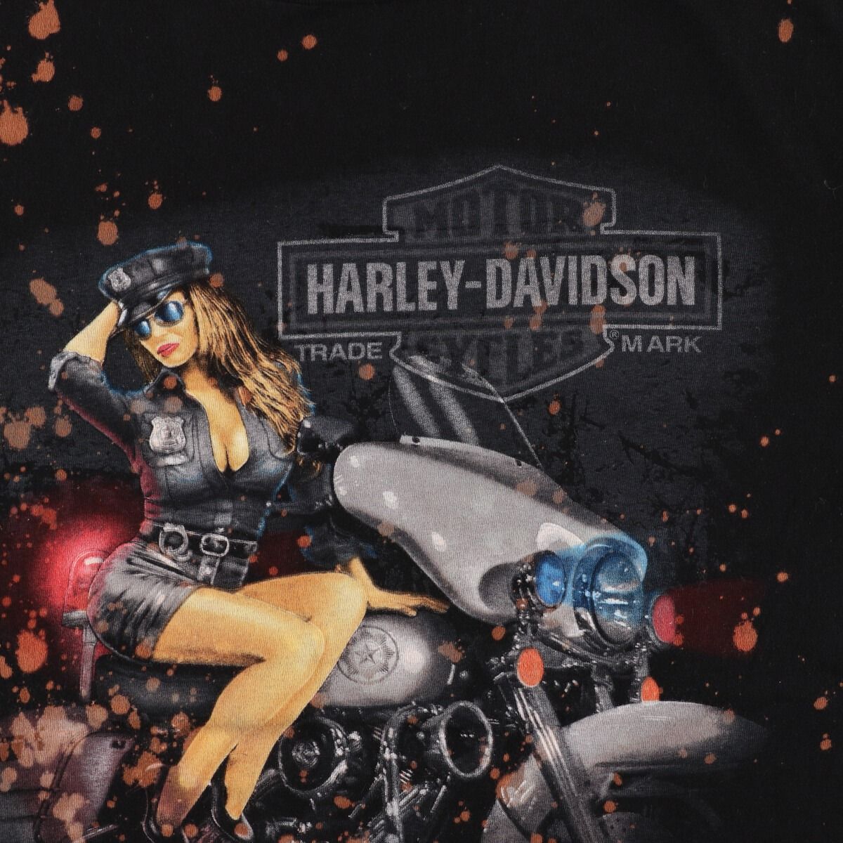 ハーレーダビッドソン Harley-Davidson ピンナップガール 両面プリント