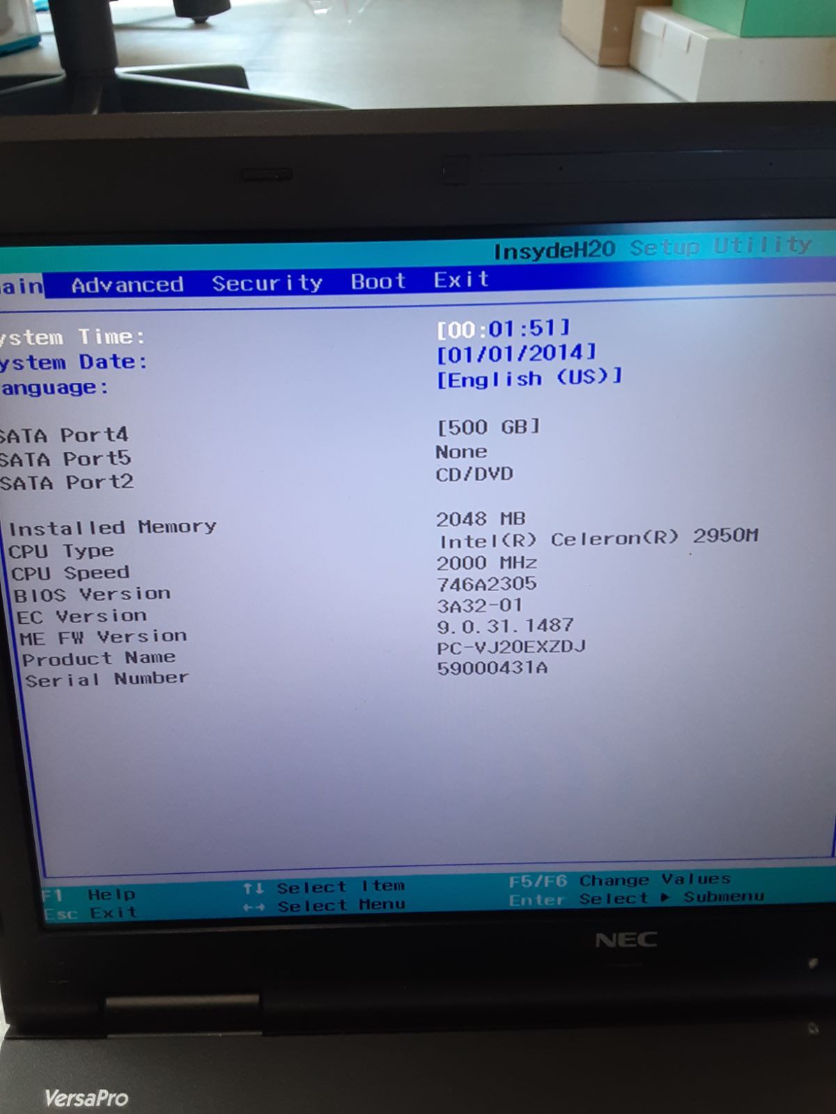 NEC VersaPro VJ20EXZDJ　本体のみ