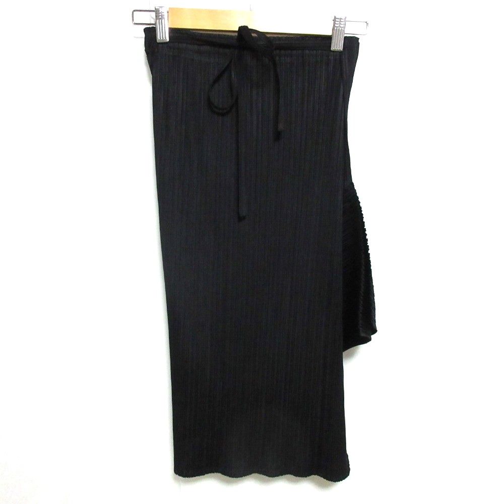 美品 PLEATS PLEASE ISSEY MIYAKE プリーツプリーズイッセイミヤケ ひざ下丈 変形スカート PP53-JG561 1 ブラック  レディース 古着 中古 USED - メルカリ