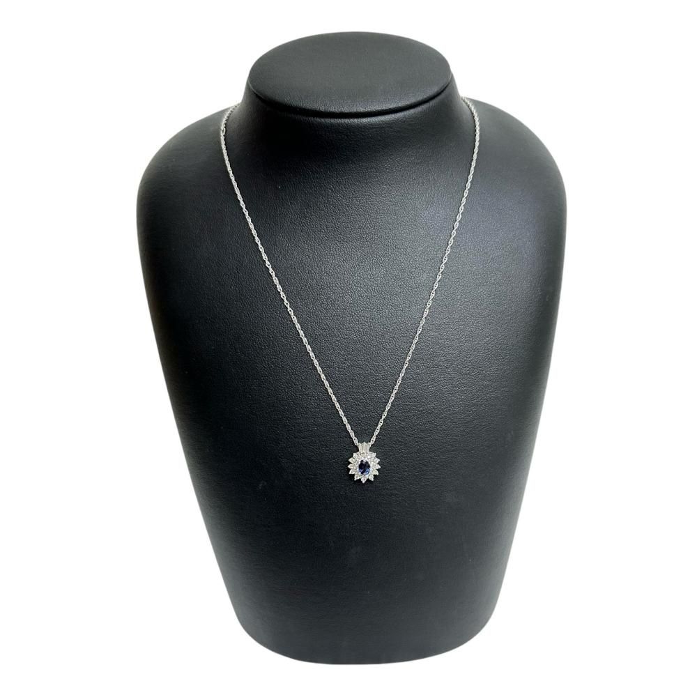 LA SOMA プラチナネックレス LA SOMA/ラソマ】 花モチーフ ダイヤモンド 計0.50ct ネックレス