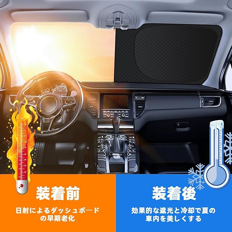 【メーカー直営専用設計】 BLUESEATEC トヨタ アルファード ヴェルファイア 30系 前期/後期 フロントガラス サンシェード Alphard Vellfire H27.1-現行 車用サンシェード 日よけ UVカット 6層構造 遮光 断熱 夏 紫外 1