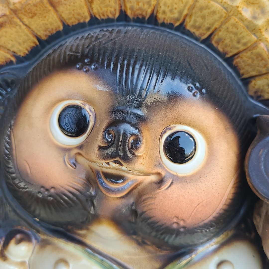 チョー縁起物❗信楽焼福狸 高さ３７cm チョーチョー縁起物❗信楽焼狸 高さ35cm