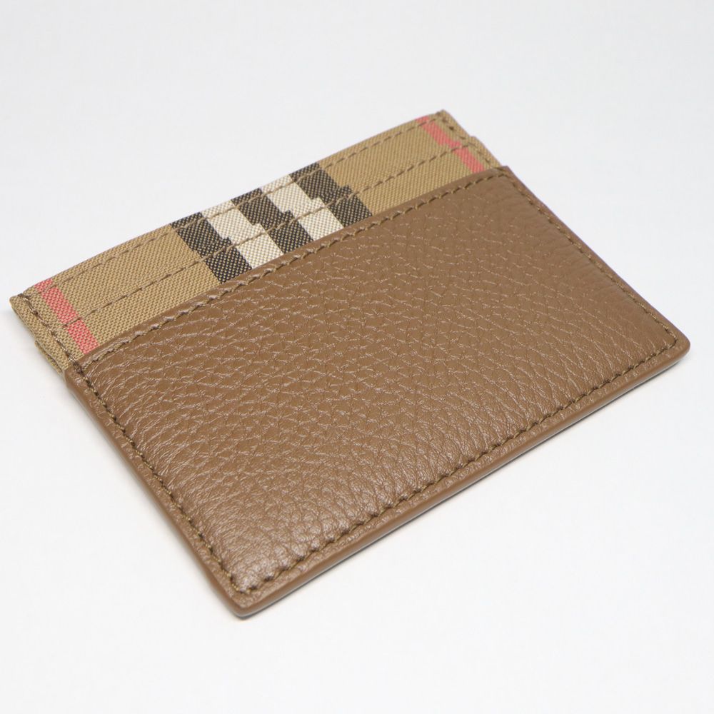 BURBERRY ブラウンレザー カードケース BURBERRY 新品 未使用 レザー