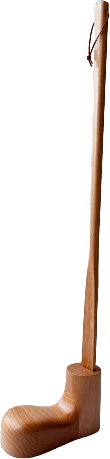 Noah État de pleine satisfaction ノア 靴べら ロング ブーツ型スタンド おしゃれ 木製 70cm(ベージュ)