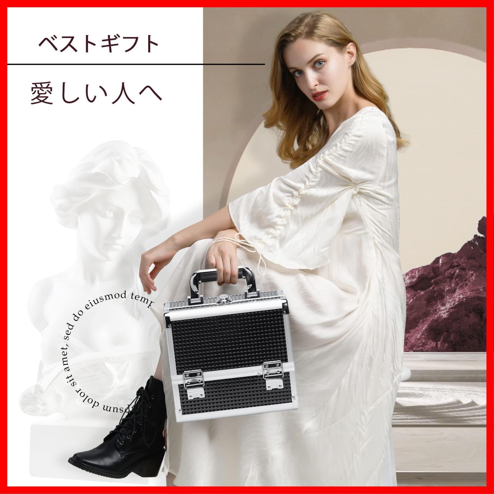 特売】Joligrace メイクボックス 大容量 プロ仕様 化粧品収納ボックス