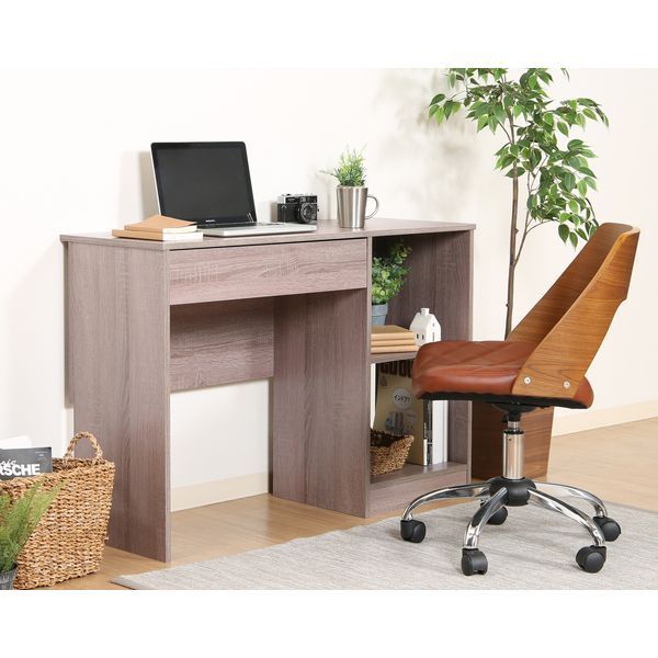 工具不要片袖デスク GY グレー 組立品 代引不可