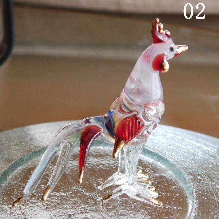 vintage glass figure ୨୧ * ガラスの リスさん vintage glass figure