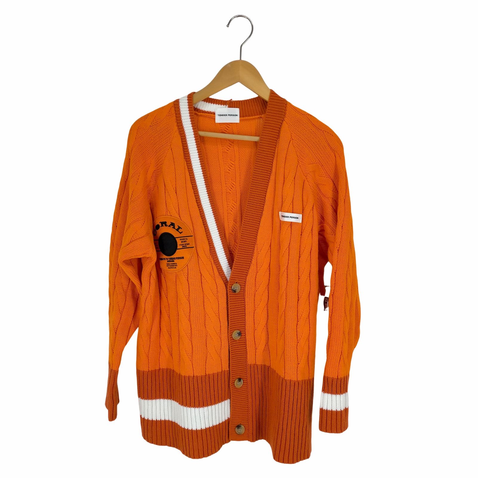 テンダーパーソン TENDER PERSON COLLEGE KNIT CARDIGAN メンズ 00 