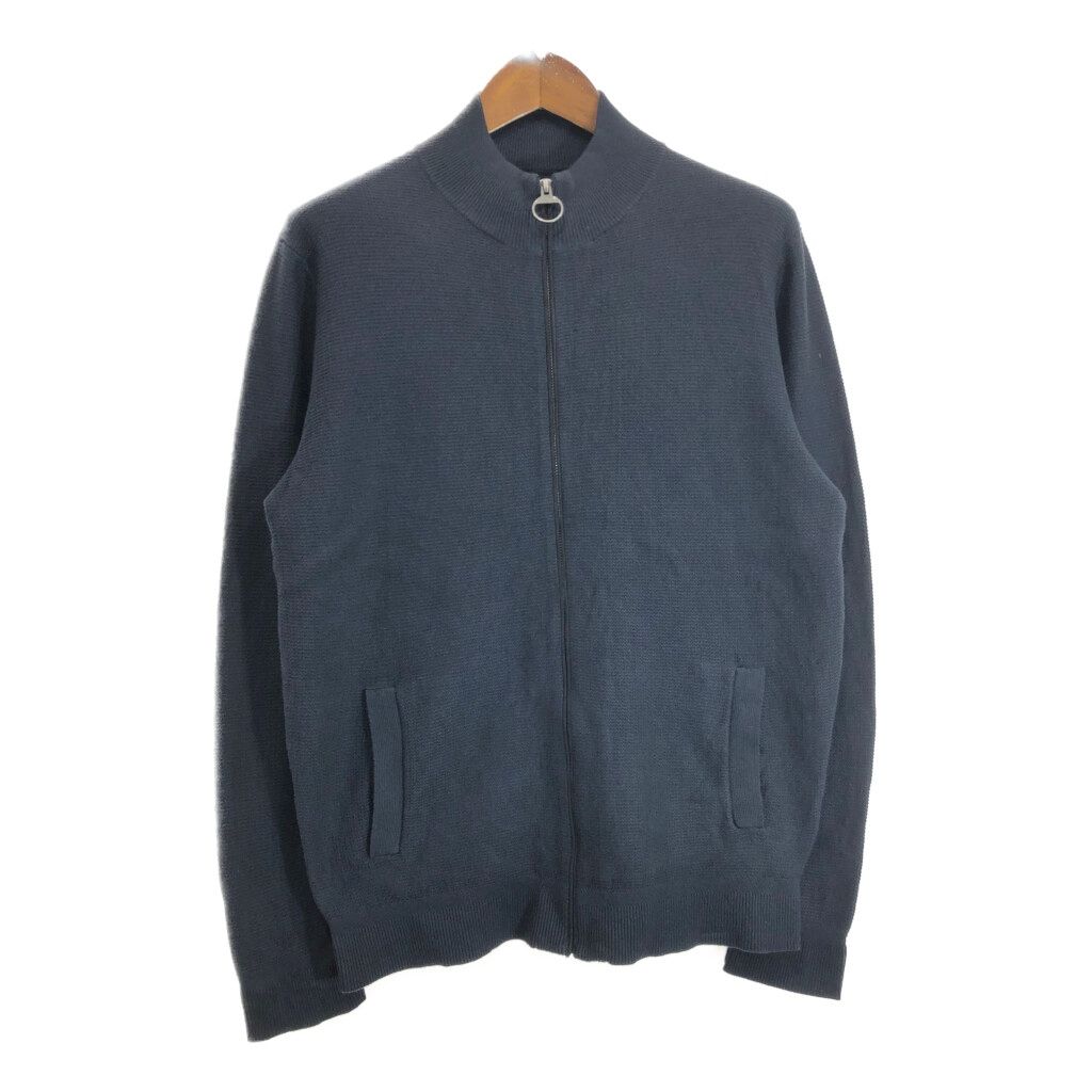Barbour バブアー ドライバーズニットセーター ネイビー (メンズ L) 中古 古着 T0731