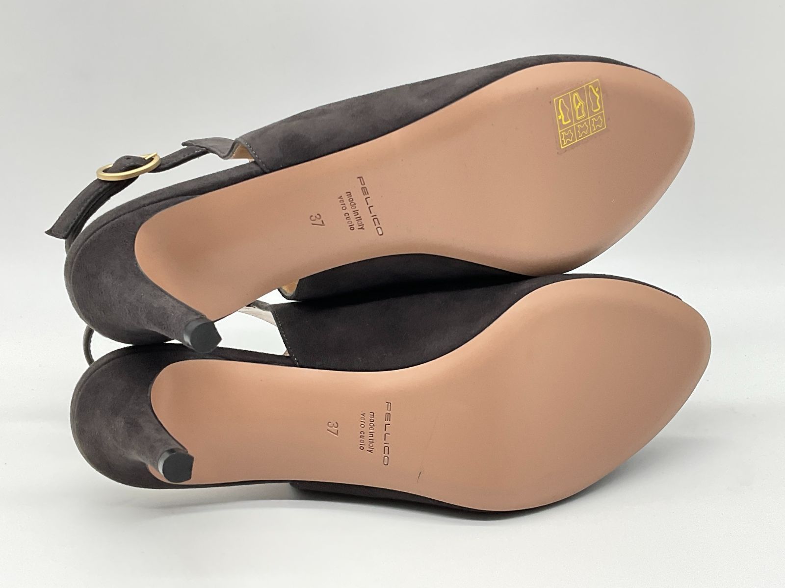 新品 PELLICO ペリーコ 37 チャコールグレー スエードオープンブーティ