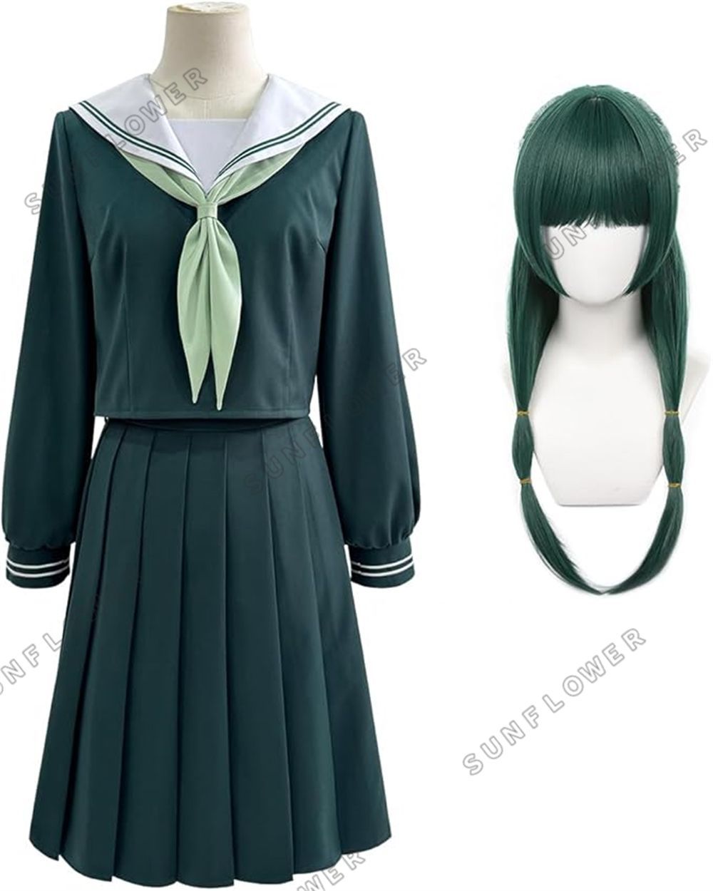 高品質 マオマオ コスプレ衣装セット 制服＋ウィッグ セーラー服 薬屋のひとりごと コスチューム 変装 仮装 コスチューム ハロウィン クリスマス 仮装 舞台変装 演出服 イベント パーティー 文化祭 学園祭