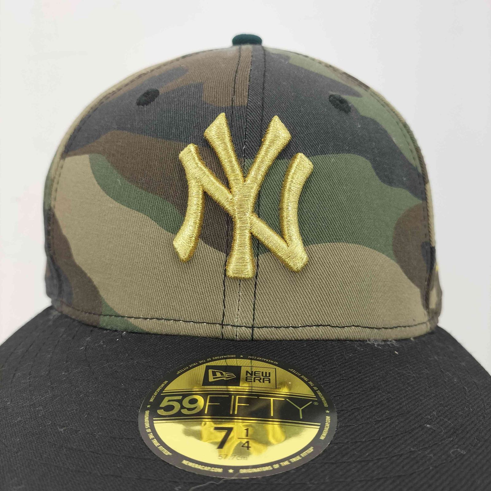 ニューエラ NEW ERA 59FIFTY 迷彩 チームロゴ 金刺繍 6パネル