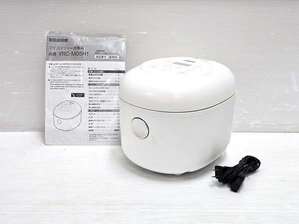 品 ヤマダ YAMADA マイコン方式 炊飯器 3合炊き YRC-M05H1 2025年製 アーバンホワイト ○YR-19365○