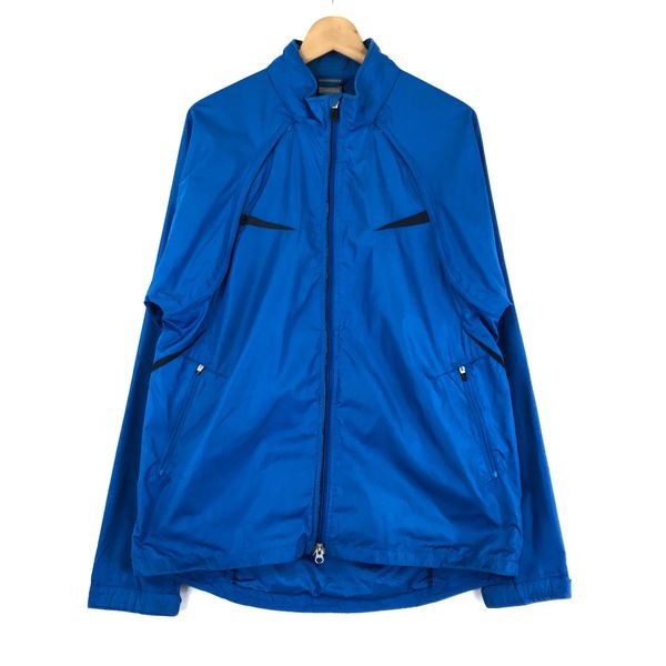 【古着】 NIKE ナイキ ナイロンジャケット 2WAY 着脱袖 ブルー系 メンズL 【中古】 n044305