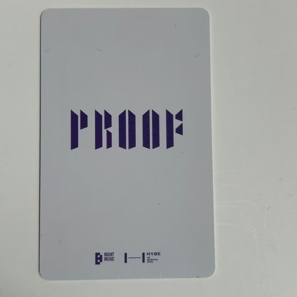 ジョングク「PROOFコレクターズエディション」ランダムトレカ BTS PROOF コレクターズエディション ランダムトレカ ジョングク