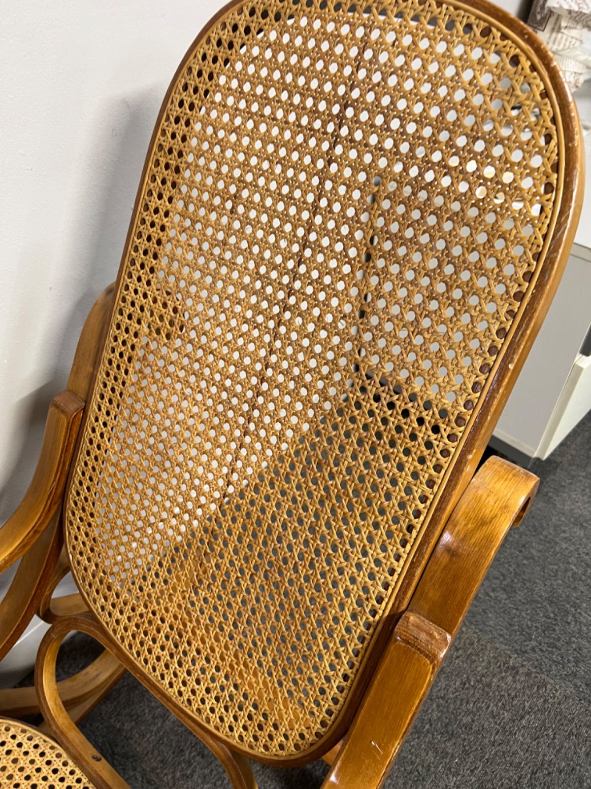 ⭐︎ 曲木家具 ロッキングチェア 天然木 ゆりかご ラタン ロッキング