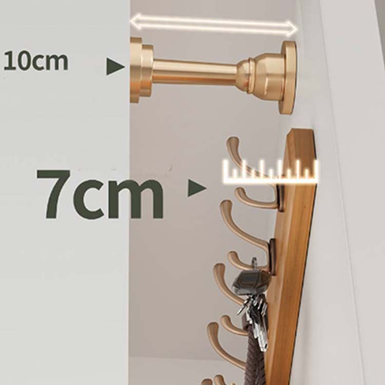 壁掛けフック ウォールハンガー 木製 ウォールフック 4連 5連