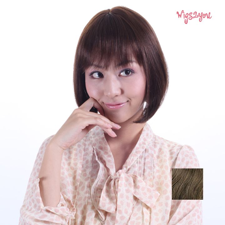ボブウィッグ Wigs2you HH-120 HH-CHARCOAL|LUSH BROWN MIXEDL フルウィッグ ブラウン 茶色 茶髪 コスプレイベント イメチェン エクステ ロングヘア カールへア 人毛ヘア 人毛 人毛ウィッグ 人毛100％