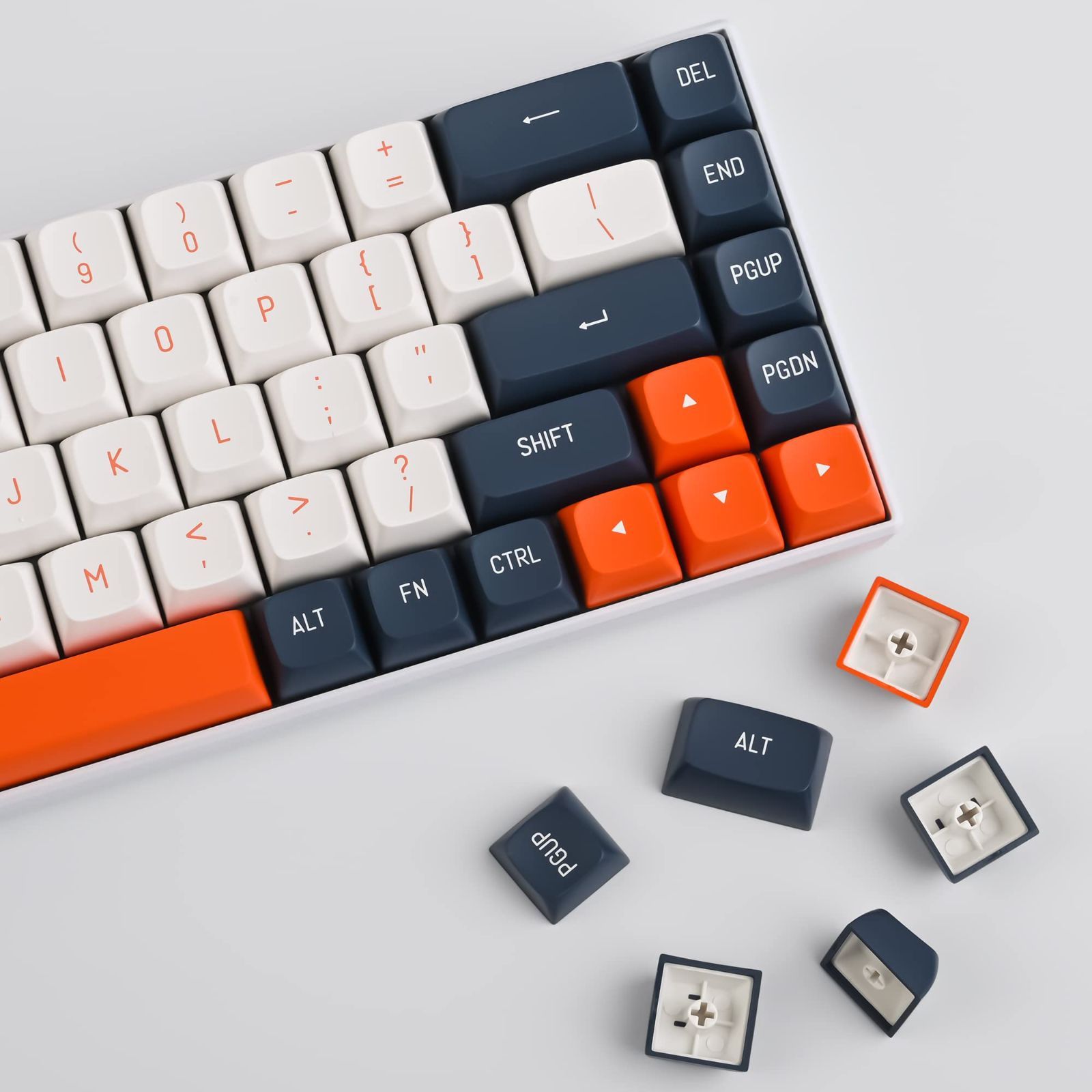 【フォロー割】orange CSAカスタムキーキャップ、160キーダブルショットキーキャップセットはCherry/Gateron MXスイッチ60%/64/GK61ゲーミングメカニカルキーボード用 - | Enter CSAカスタムキーキャップ、160キー orange ダブルショットキー