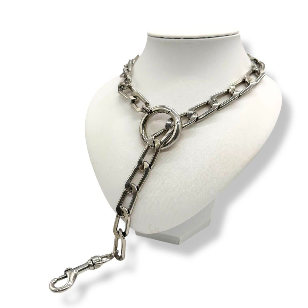  バレンシアガ ウォレットチェーン ネックレス シルバー カラビナ db 5 ウォレットチェーン 小物