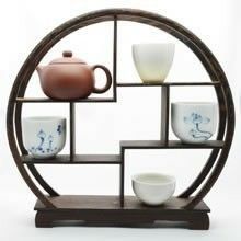 中国茶器棚 丸形 丸型 中国茶器 棚 小 飾り棚 中国家具 円形 ラック