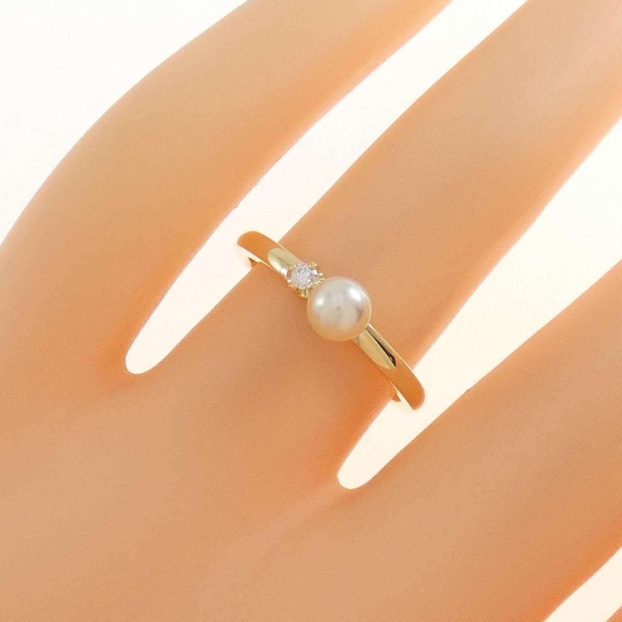 【最高級】ミキモト　アコヤ　ダイヤ　K18 リング　指輪　パール　本真珠 ミキモト】K18パールリング - メルカリ