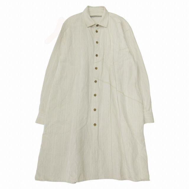 美品 ユウタマツオカ YUTA MATSUOKA shirt-coat washed cotton linen