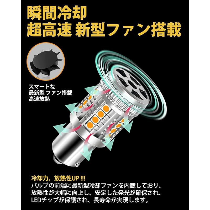 12V/24V ハイフラ防止 ピン角 150度 BAU15S/S25 144連 抵抗内蔵 LED