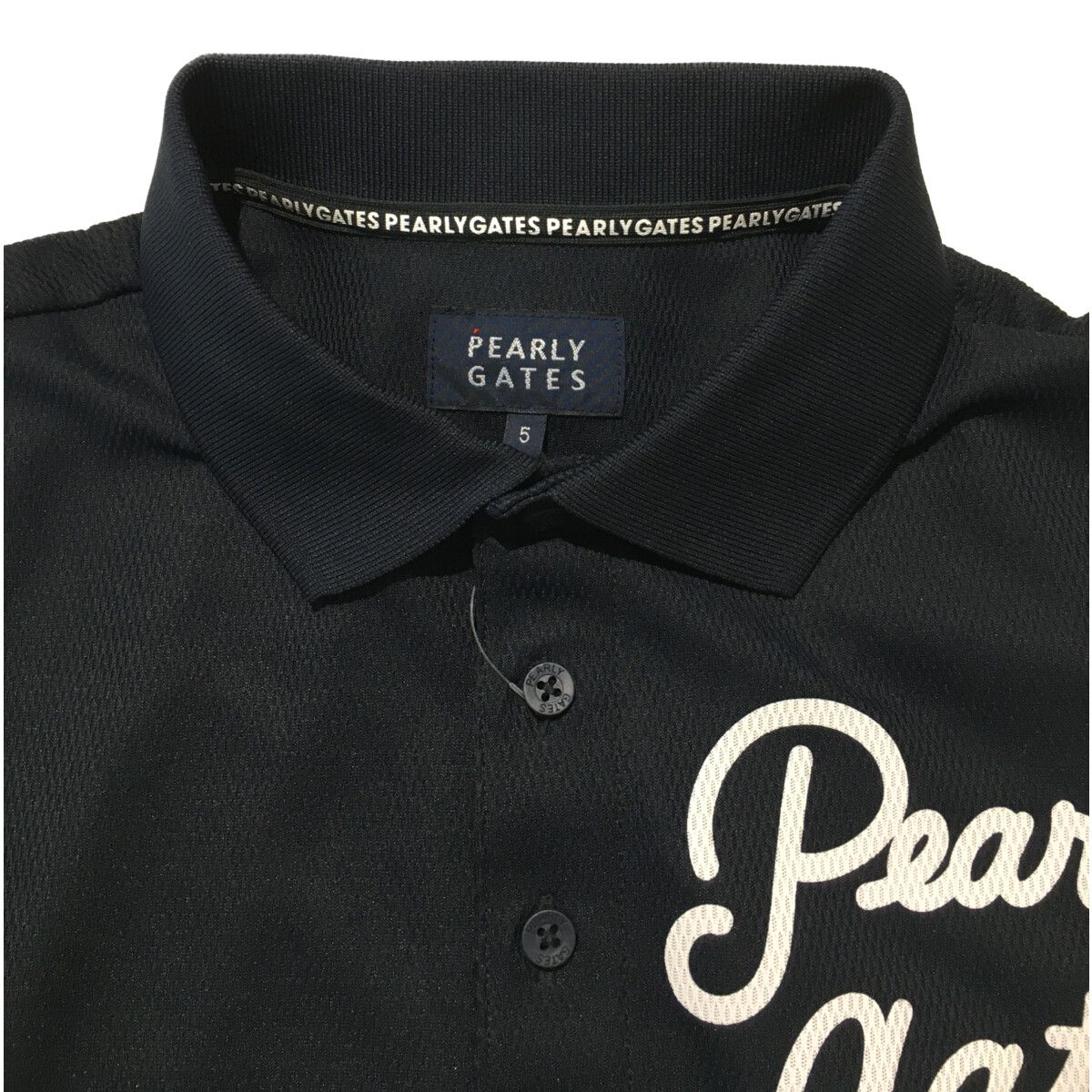 未使用品 メンズ パーリーゲイツ PEARLY GATES 半袖ポロシャツ 5(L) 紺