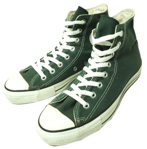 CONVERSE コンバース アメリカ製 90s ALL STAR HI MADE IN USA ヴィンテージ オールスター US7 25.5cm GREEN キャンバス スニーカー シューズ g22192