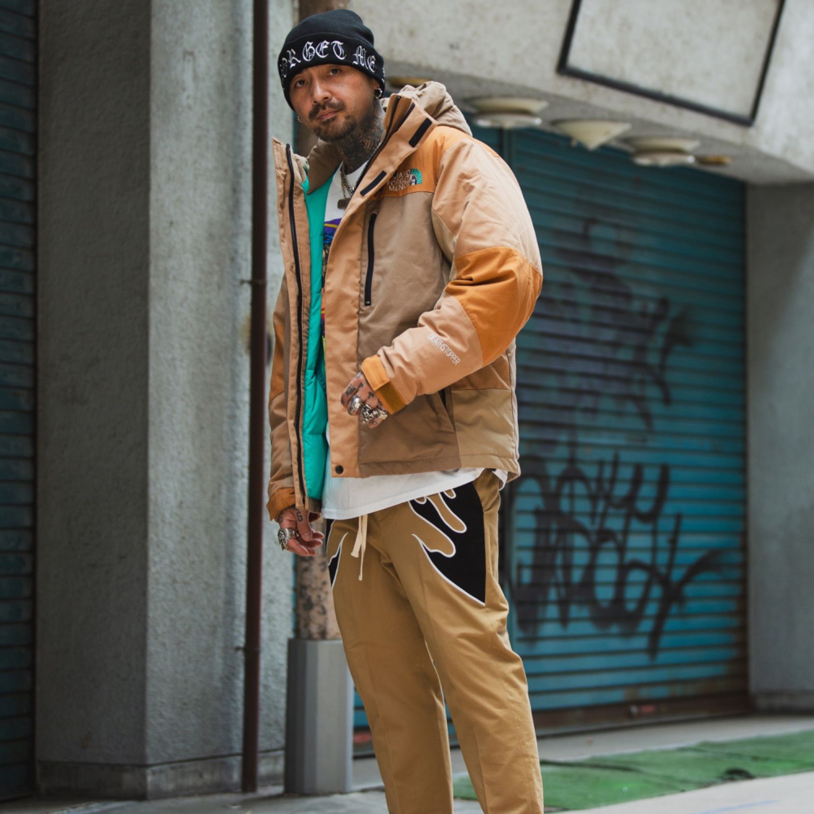 MAYO FORGET ME NOT EMBROIDERY DOWN JACKET - BEIGE - メルカリ