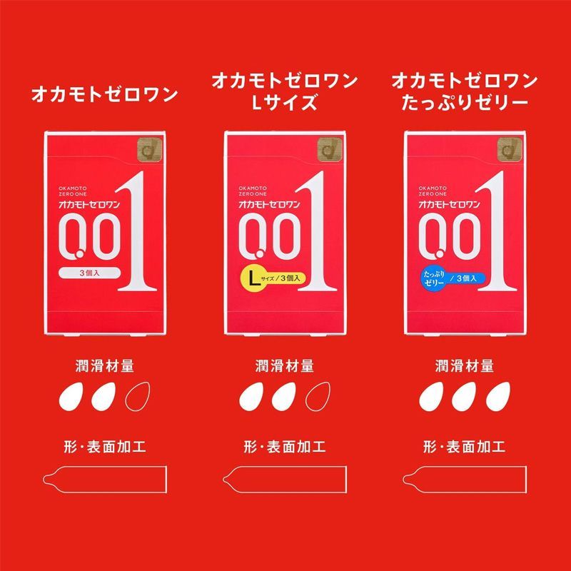 オカモト ゼロワン Lサイズ (3個入り) 12箱セット コンドーム 0.01mm