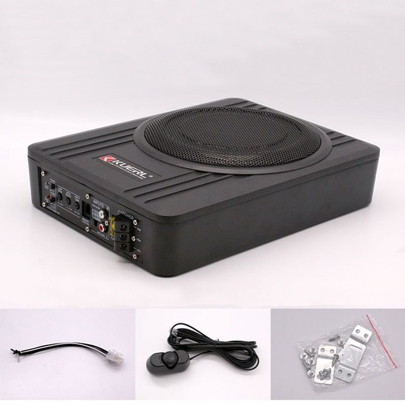 KUERL ８インチ 600W サブウーファー 12V アクティブパワーアンプ カーアンダーシートサブウーファー 8インチ 600W 12V アクティブ
