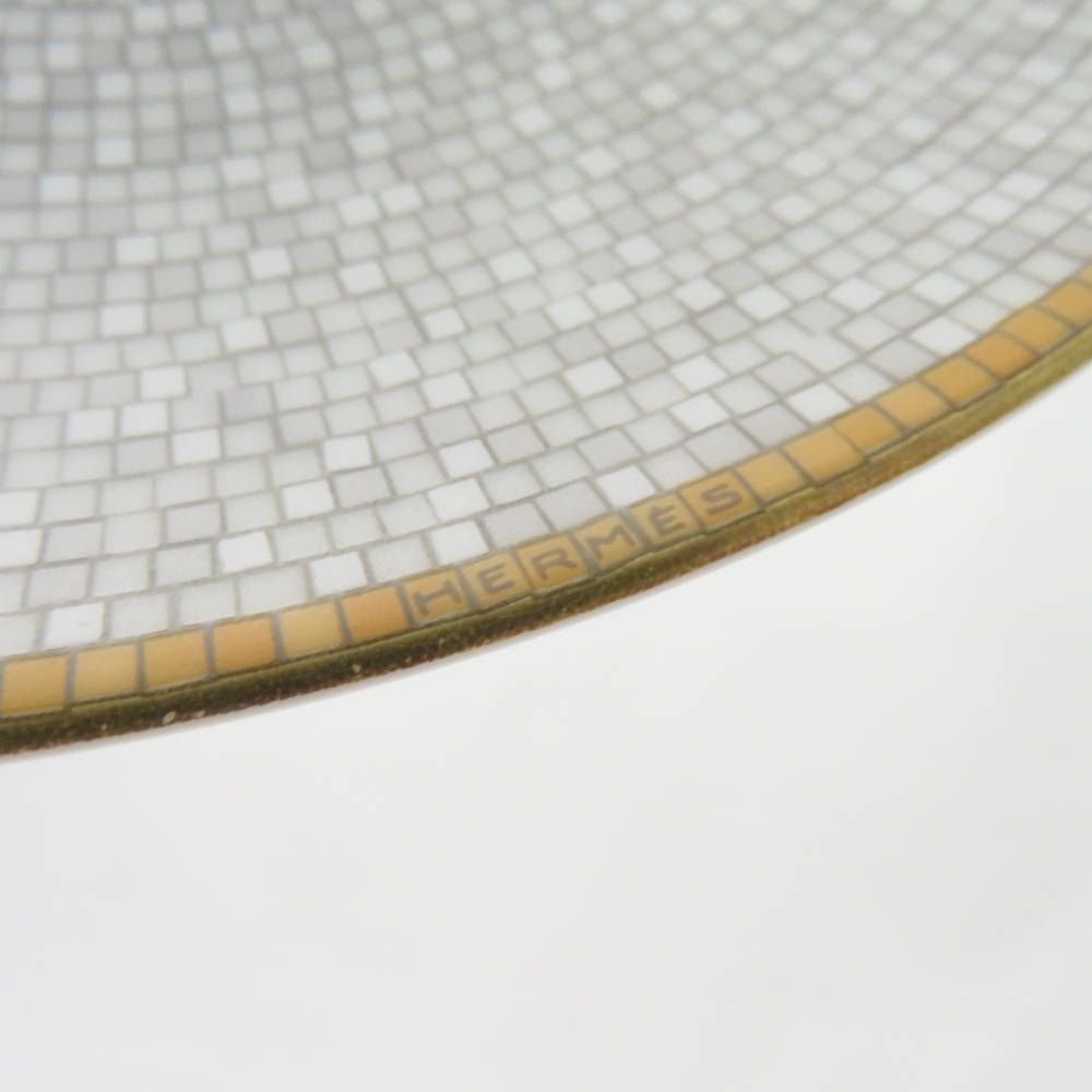 美品 HERMES エルメス MOSAIQUE AU 24 モザイク ゴールド 中皿 2