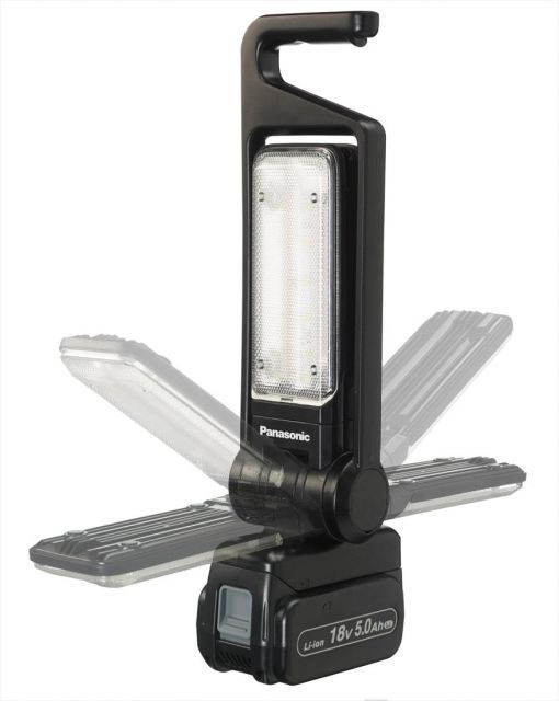 パナソニック Panasonic 充電LEDマルチ投光器 本体のみ 電池パック 充電器別売 デュアル 14.4V|18V|21.6V対応 約1500ルーメン 回転角度0~270度 グッドデザイン賞 作業灯 ワークライト EZ37C3 ブラック STEELWINDOWSANDDOORS_COM