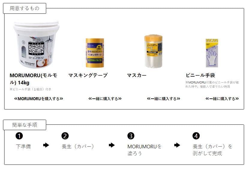 しっくい風 手で塗るMORUMORU