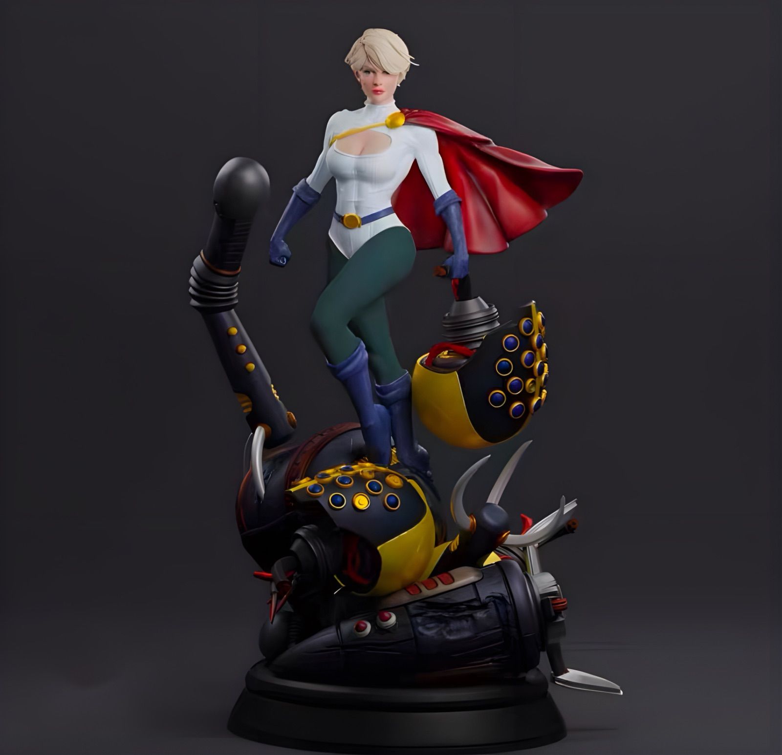 1/6　未塗装 未組立　フィギュア　ガレージキット　【 パワー 】 ガレージキット フィギュア 未塗装 パワーガール 1/6サイズ 31cm