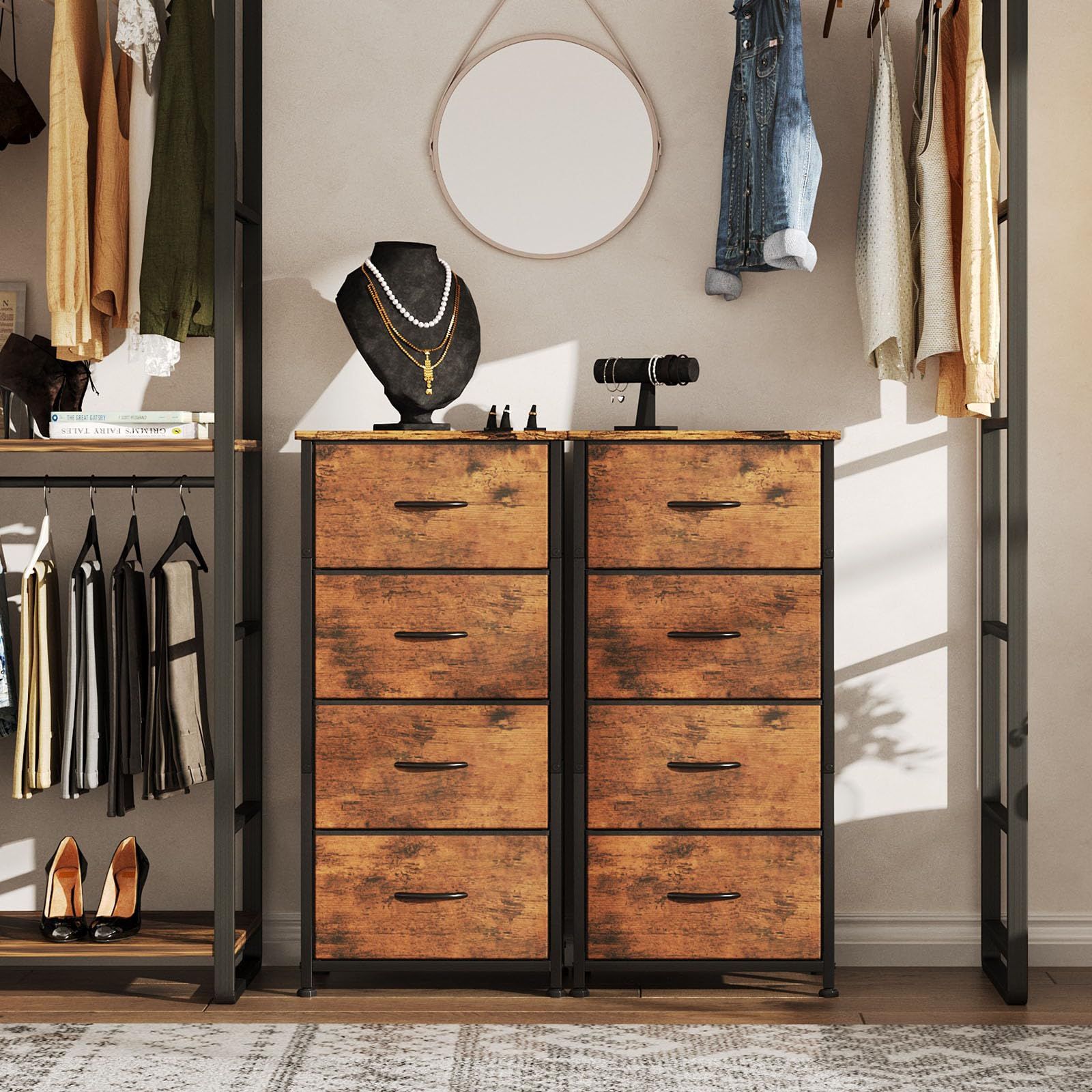 木製衣装ケース ブラウン 収納 婚礼タンス 木製衣装ケース ダーク