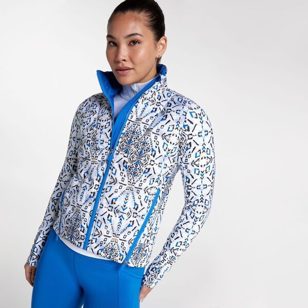 【送料無料】 キャリー レディース ジャケット・ブルゾン アウター CALIA Women's Cold Dash Run Jacket Folklore Print White