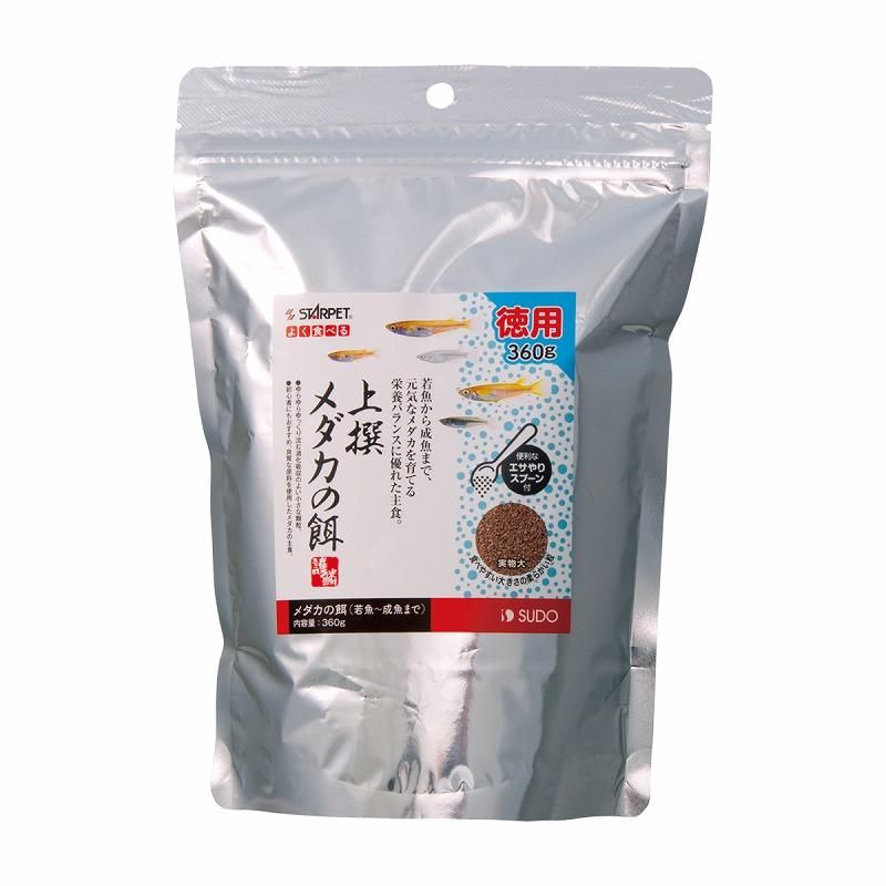 【同梱不可】【12個セット】スドー スターペット 上撰メダカの餌 徳用 360g