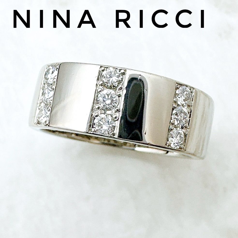 NINA RICCI プラチナ 高品質ダイヤモンドリング サイズ8号 Pt900 NINA RICCI プラチナ 高品質ダイヤモンドリング サイズ8号 Pt900