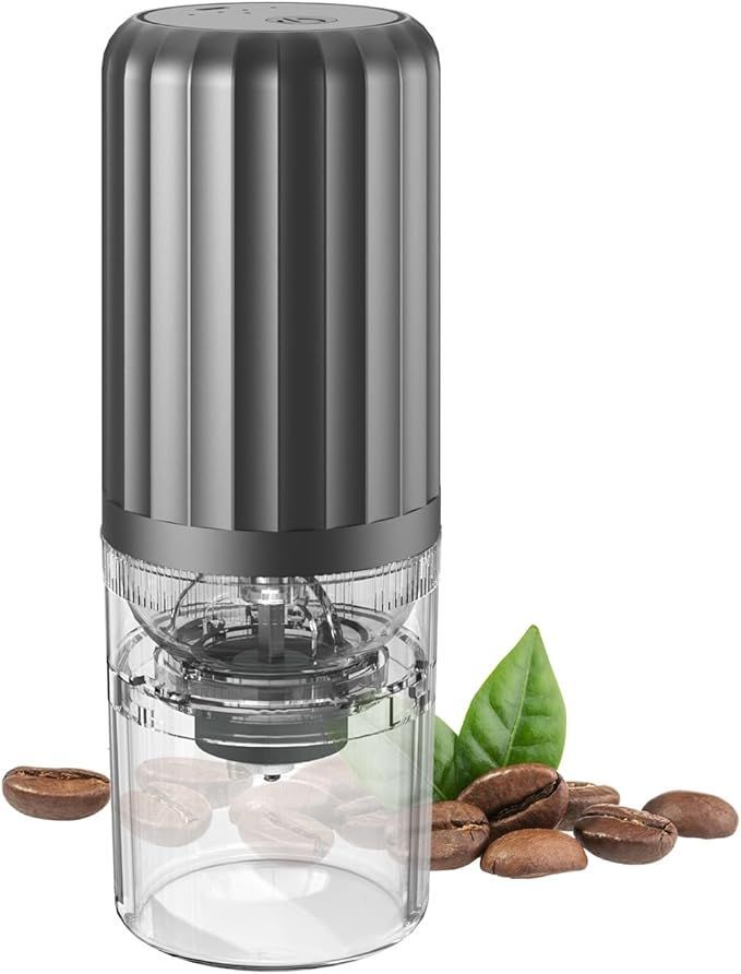 【在庫処分】コーヒーミル 電動 Nuovoware 電動式コーヒーミル コーヒーグラインダー コーヒー豆挽き器 粉末 挽き目調整可能 USB充電式 ワンタッチ操作 コンパクト 軽量 お手入れ簡単 水洗い可