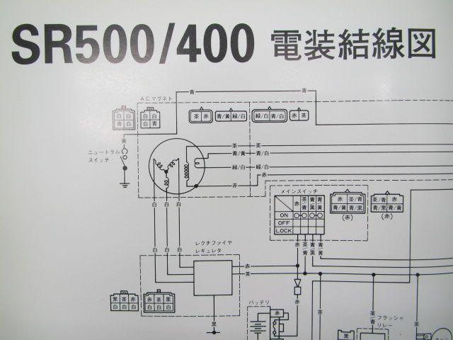 SR500 SR400 サービスマニュアル 1JN 1JR ヤマハ 正規 中古