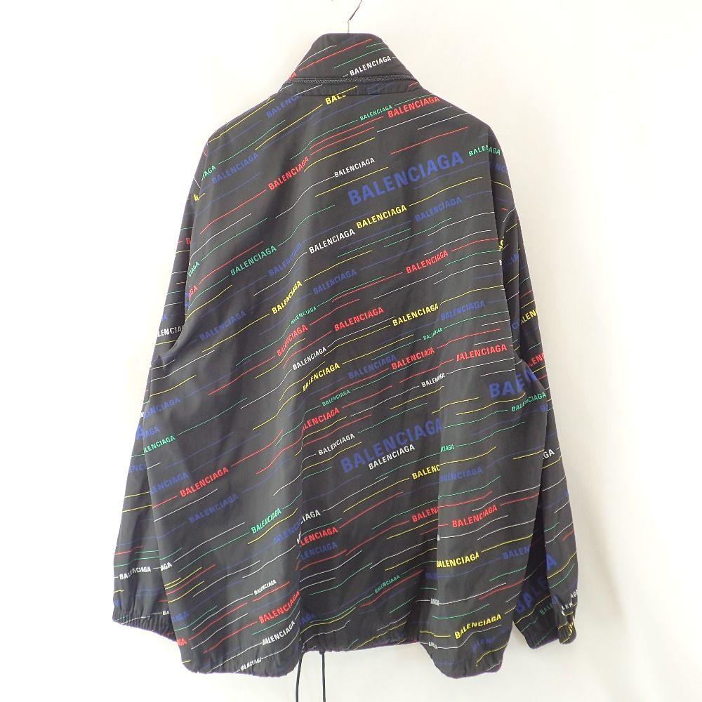 バレンシアガポンチョケープチェックウールコートフードマルチカラー