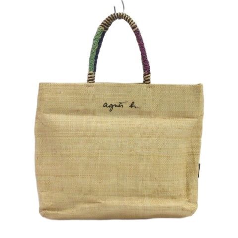アニエスベー agnes b. ラフィア トート ハンドバッグ ポーチ