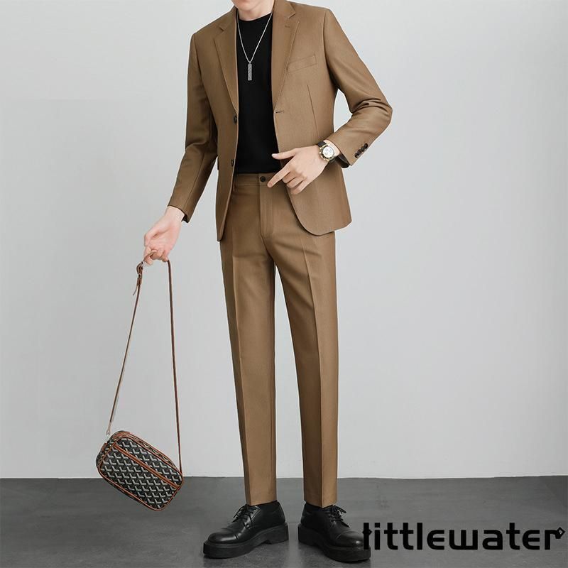 スーツ メンズ セットアップ 上下セット 2つボタン 洗える ネクタイ付き フォーマル ビジネス 面接 通勤 就職 卒業式 成人式 おしゃれ 紳士服 KANDAIZUMI_COM