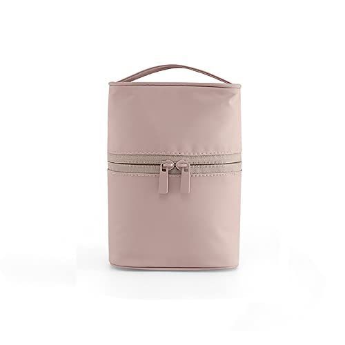 Beige BRMM MIA ポーチ メイクポーチ 化粧ポーチ 縦型コラムバッグ 大容量 ブラシポケット トラベル 防水 軽量 持ち運び かわいい おしゃれ 化粧道具 Grey