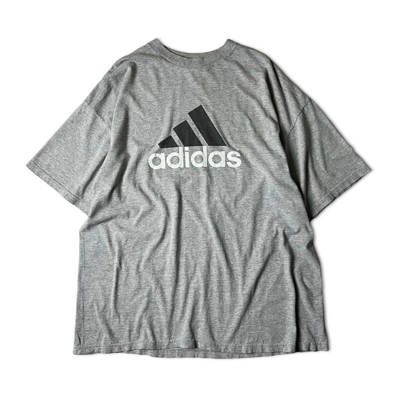 90s USA製 adidas パフォーマンス ロゴ プリント 半袖 Tシャツ XL / 90