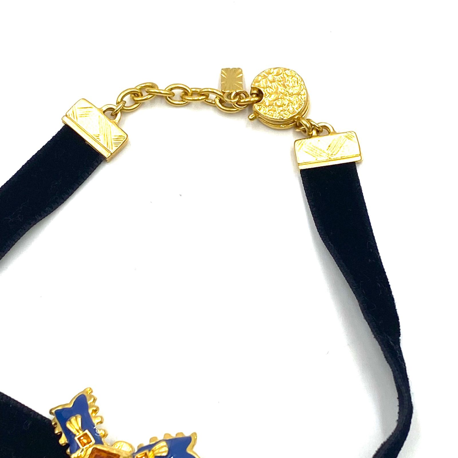 超 YSL Yves Saint Laurent イヴ サンローラン チョーカー ネックレス ヴィンテージ リボン モチーフ WWW_NOITHATQUANGTHANH_NET