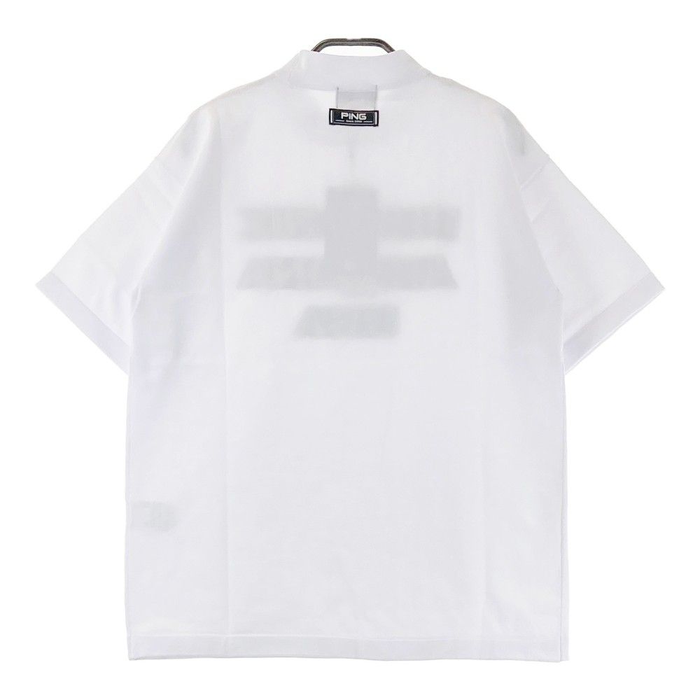 サイズ：M PING ピン 2023年 半袖ハイネックTシャツ  ホワイト系 [240101461553] ゴルフウェア メンズ ストスト PING ピン 2023年 半袖ハイネックTシャツ ホワイト系 L ゴルフ